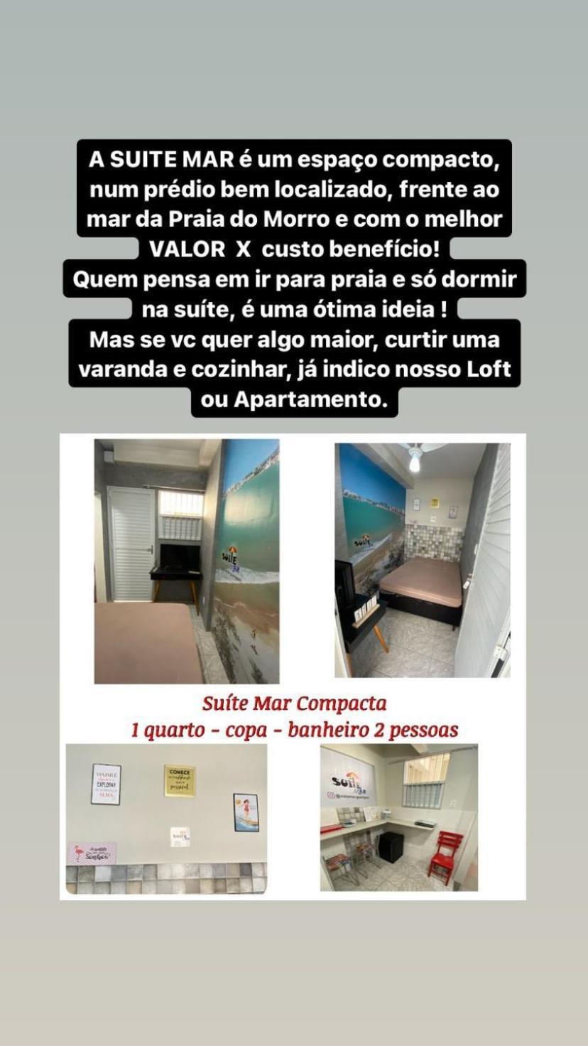 Suite Mar 210 - Economica E Compacta - Praia Do Morro - Predio Frente Mar Com Elevador, Atravessou A Avenida, Ja Esta Na Praia - Garagem - Internet 구아라파리 외부 사진